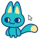 Teal Hoppy Bunny Cursor default cursor