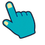Teal Hoppy Bunny Cursor pointer cursor