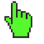 Terminal Green Pixel Cursor pointer cursor