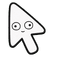 Toast Face Doodle Cursor default cursor