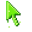 Toxic Green Slime Pixel Cursor default cursor