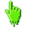 Toxic Green Slime Pixel Cursor pointer cursor