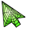 Toxic Lime Spiderweb Cursor default cursor