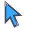 Voxel Blue Dog Cursor default cursor