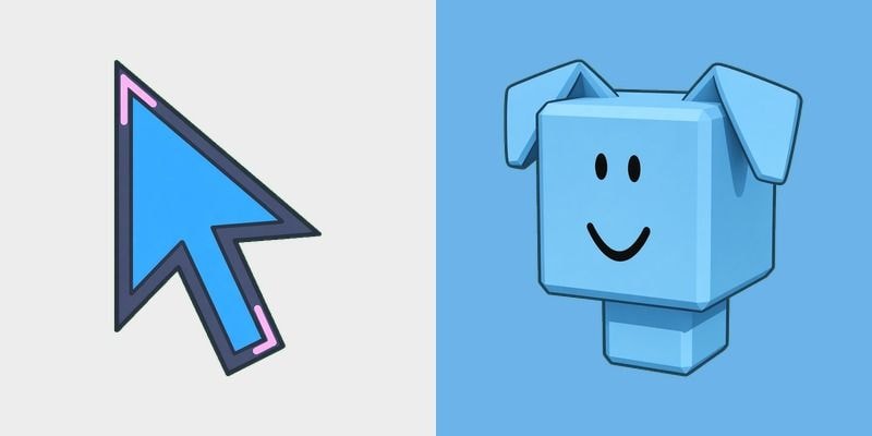 Voxel Blue Dog Cursor