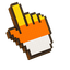 Voxel Candy Corn Glow Cursor pointer cursor
