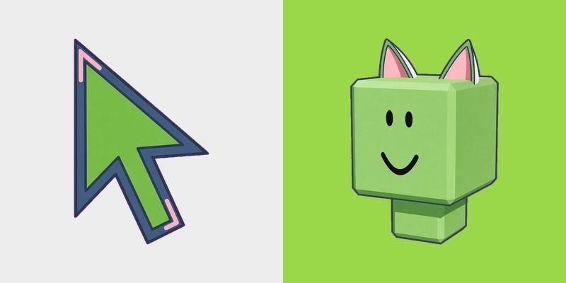 Voxel Lime Cat Cursor