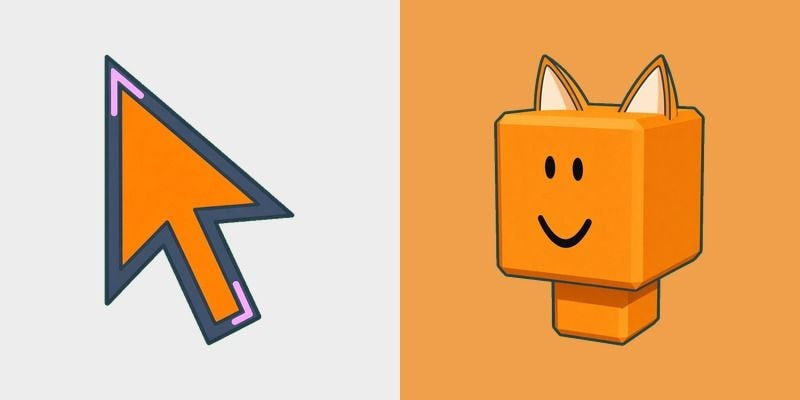 Voxel Orange Fox Cursor