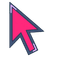 Voxel Pink Bunny Cursor default cursor