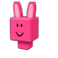 Voxel Pink Bunny Cursor pointer cursor