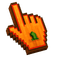 Voxel Pumpkin Glow Cursor pointer cursor