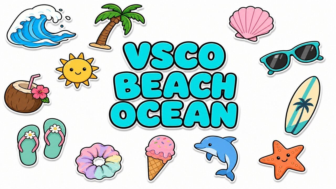 VSCO Beach & Ocean custom cursor collection preview
