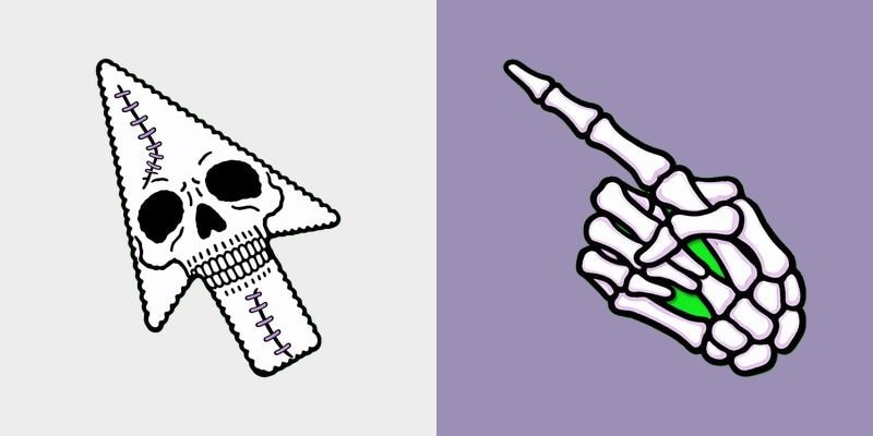 White Skull Zine Cursor