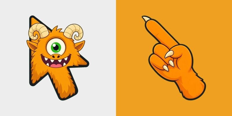 Amber Ram Cyclops Monster Cursor