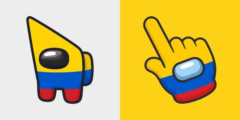 Among Us Colombia Flag Colors