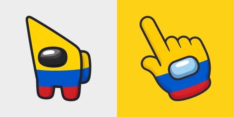 Among Us Colombia Flag Colors