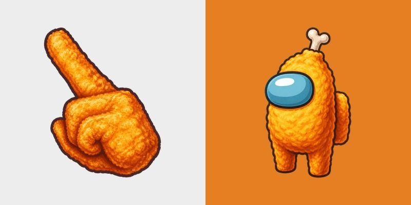 Among Us Fried Chicken cursor preview