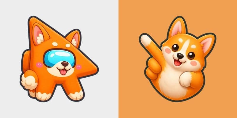 Among Us Orange Corgi Character