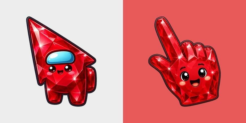 Among Us Red Zircon Character Cursor