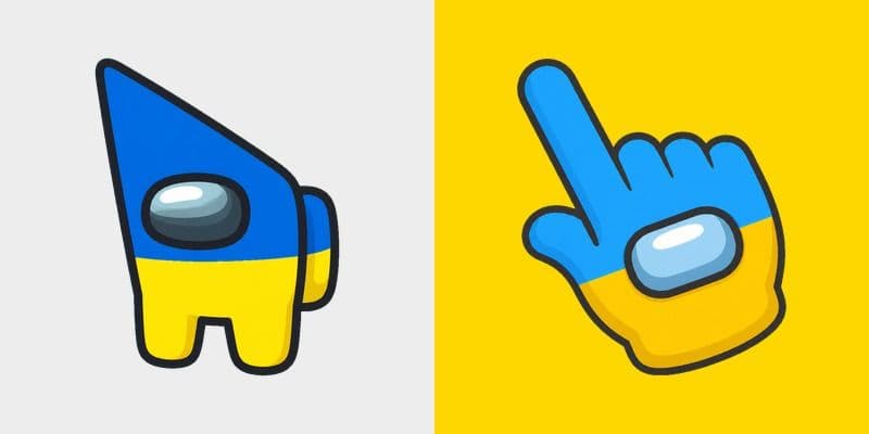 Among Us Ukraine Flag Colors