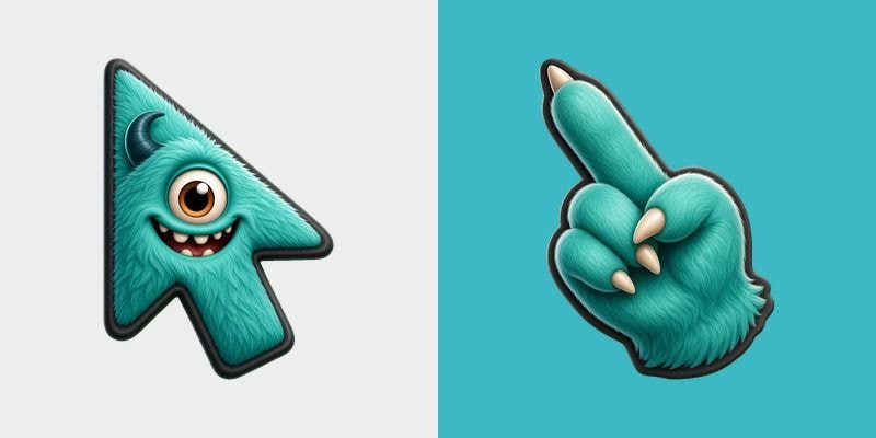 Aqua Plush Cyclops Cursor