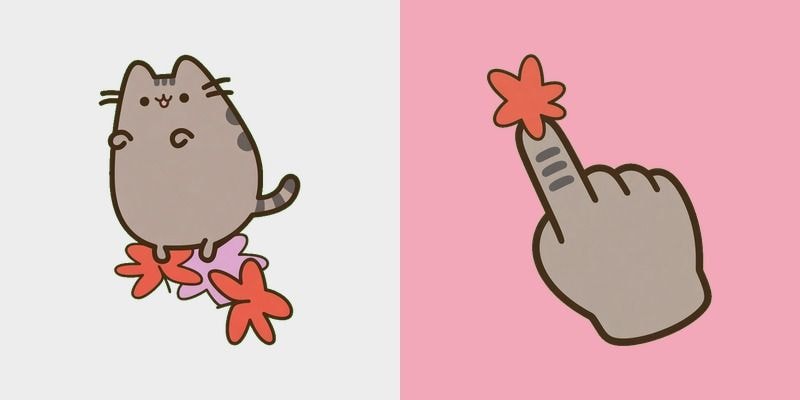 Autumn Leaf Pusheen Cursor