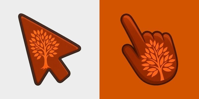 Autumn Tree Sienna cursor preview