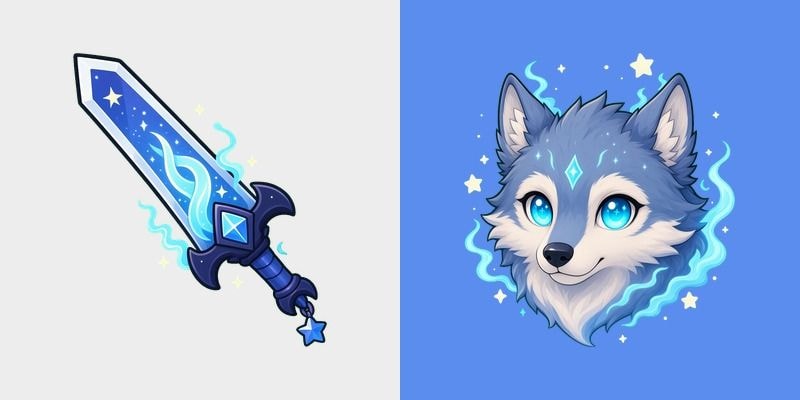 Azure Wolf Spirit Blade