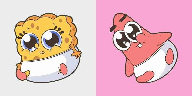 Baby SpongeBob Baby Patrick