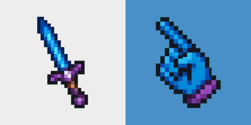 Blue Magical Sword Cursor