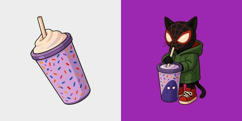 Bright Purple Sip Webcat Cursor cursor preview