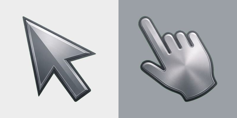 Brushed Silver Metal Cursor