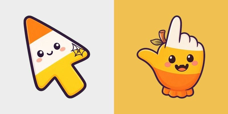 Candy Corn Kawaii Cursor