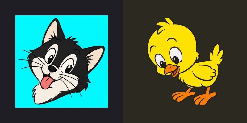 Vintage Sylvester and Tweety cursor preview