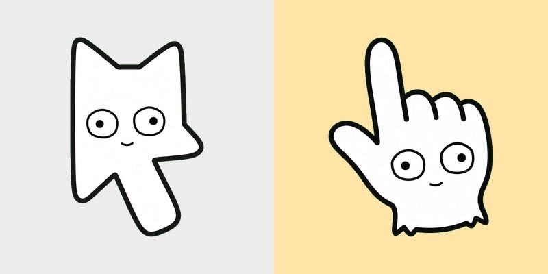 Cat Head Doodle Cursor