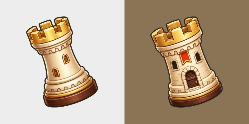 Chess Rook & Castle Tower