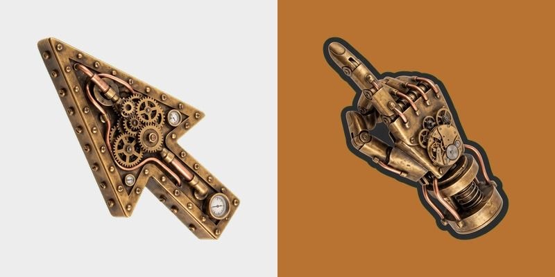 Copper Steam Gauge Cursor