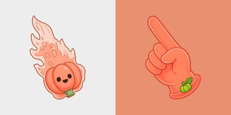 Coral Candy Pumpkin Cursor
