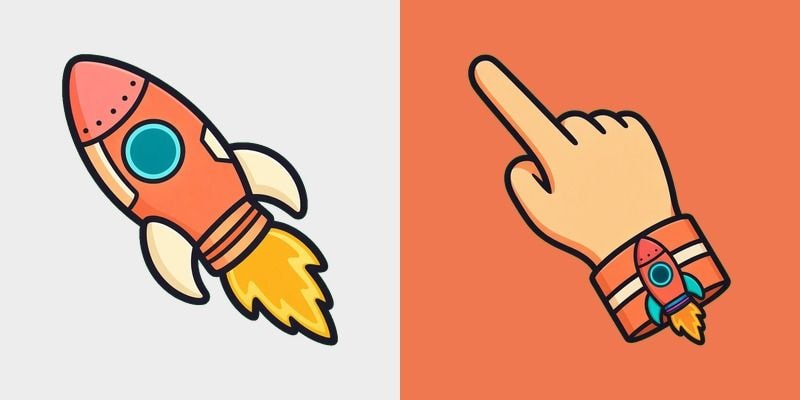 Coral Sunset Rocket