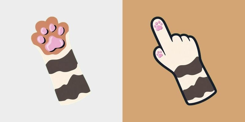 Cream Tabby Paw Cursor