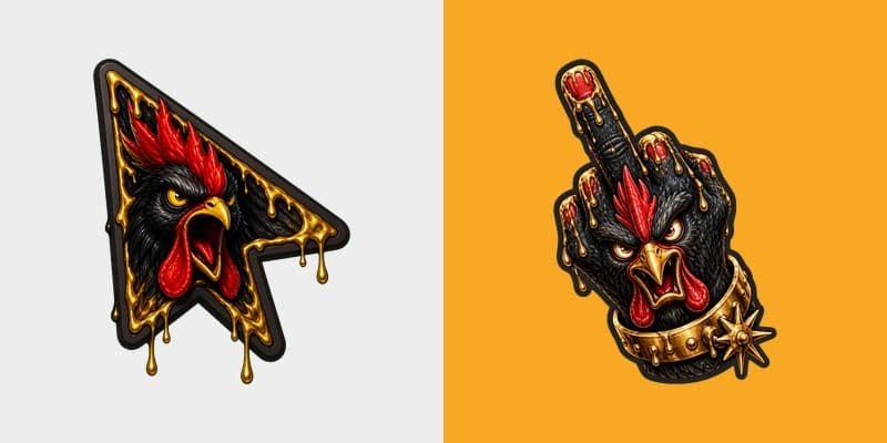 Custom Cursor Angry Rooster