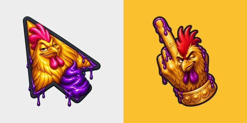 Custom Cursor Cocky Rooster