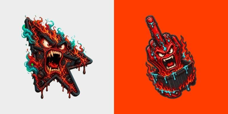 Custom Cursor Dumpster Fire