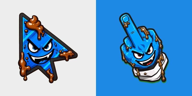 Custom Cursor Evil Blue