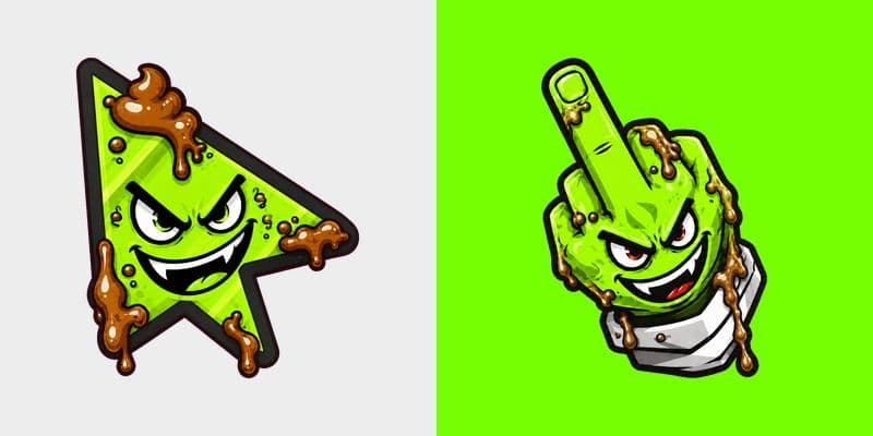 Custom Cursor Evil Lime