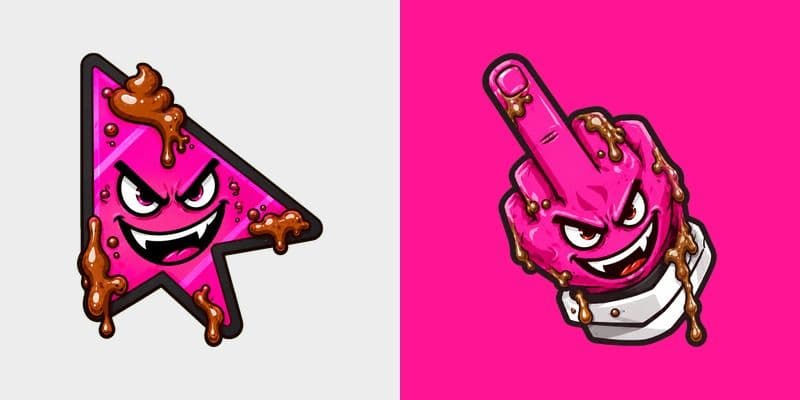 Custom Cursor Evil Pink