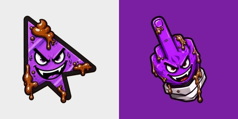 Custom Cursor Evil Purple