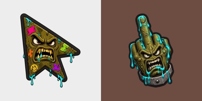 Custom Cursor Garbage Human