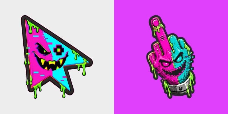 Custom Cursor Glitch