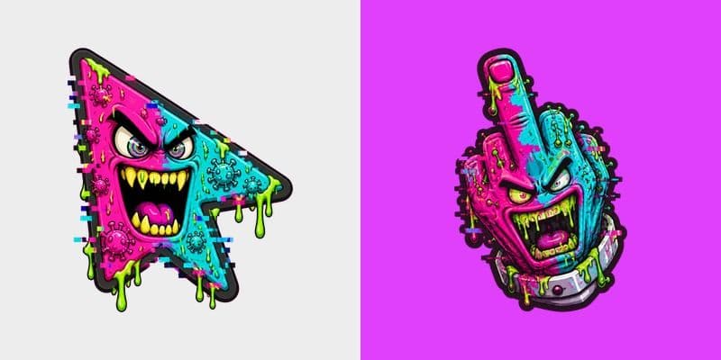 Custom Cursor Glitch Virus